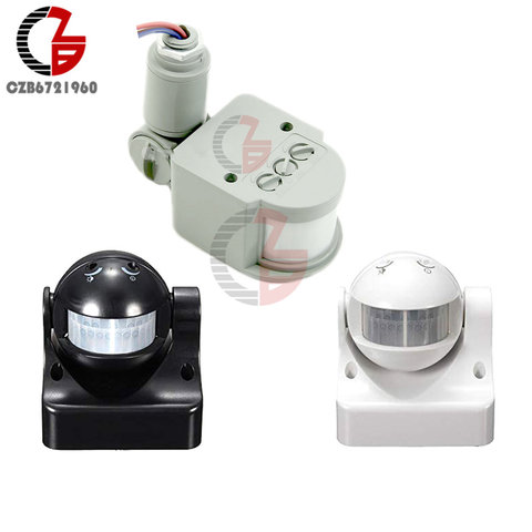 LED Motion Sensor Switch 220V 12V 180 Degree Rotating Automatic Infrared PIR Movement Detector Wall Outdoor Light Timer Switch ► Photo 1/5