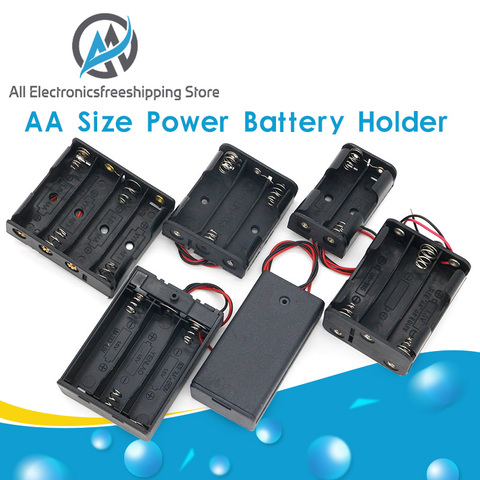 AA Size Power Battery Storage Case Box Holder Leads With 1 2 3 4 6 Slots Container Bag DIY Standard Batteries Charging Droship ► Photo 1/6