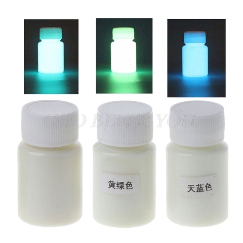 3 Colors Super Bright Luminous Epoxy Resin Pigment Glow in The Dark Liquid Colorant Body Art UV Body Paint Set Each 15g ► Photo 1/6