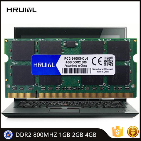 HRUIYL Memory Ram DDR2 800MHZ 1GB 2GB 4GB 1.8V Sodimm Notebook High Performance PC2 6400S 200Pin Laptop Memoria Stick New ► Photo 1/6