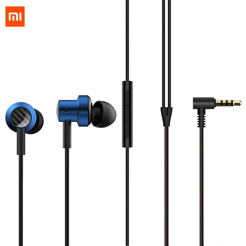 Xiaomi Double Dynamic Earphone In-ear 3.5mm Headset HandsFreeMic Stereo Earbuds For iPhone X XS 7 8 Samsung S8 S9 S10 Xiaomi 9 ► Photo 1/6