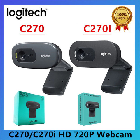 New Logitech C270/C270i 720p HD Webcam Built-in Microphone Web Camera USB2.0 Free drive Video Chat Recording USB Camera ► Photo 1/6
