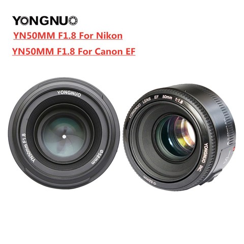 YONGNUO YN50mm F1.8 Large Aperture Auto Focus Lens For Nikon D800 D300 D700 D3200 D3300 D5100 D5200 D5300 DSLR Camera Lens ► Photo 1/6