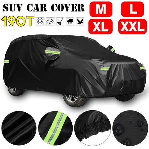 Universal SUV Full Car Cover Snow Cover 190T Waterproof Anti UV Sunshade Auto Dustproof Cover For VW Passat/Benz/Jeep/Peugeot ► Photo 1/6