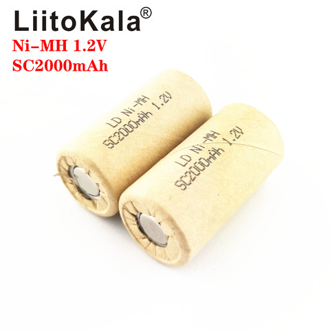 LiitoKala Ni-MH 1.2V SC 2000mAh Ni MH  high power tool battery cell discharge rate 10C rechargeable batteries cells 2.0Ah ► Photo 1/4