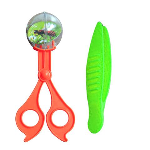 2Pcs/Set Portable Kids Bug Insect Catcher Scissors Tongs Tweezers Clamp Biology Cleaning Tool Kids Toy Child Nature Exploration ► Photo 1/5