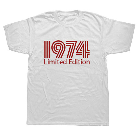 1974 Limited Edition Funny 46th Birthday Graphic T-Shirt Mens Summer Style Fashion Short Sleeves Oversized Streetwear T Shirts ► Photo 1/6