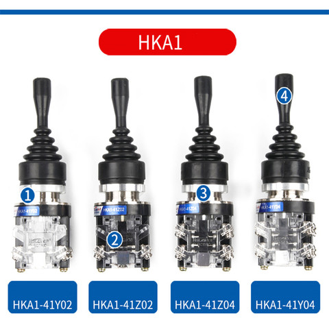 2/4 Directions Momentary/Self-locking Monolever Joystick Switch Transparent Black HKA1-41Z02/41Z04/41Y02/41Y04 ► Photo 1/6