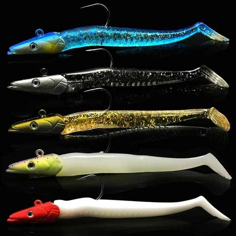 WALK FISH 1PCS Jig Fish Head Sinking Fishing Lure 11cm/22g Fresh Salt Water Natural Live Vivid Body Jigging Soft Bait ► Photo 1/6