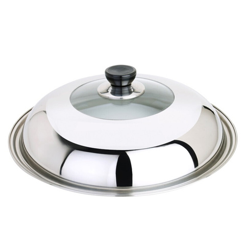 Stainless Steel Pot Lid Cover Universal Kitchen Cookware - 28cm 30cm 32cm 34cm 36cm 40cm Optional ► Photo 1/5