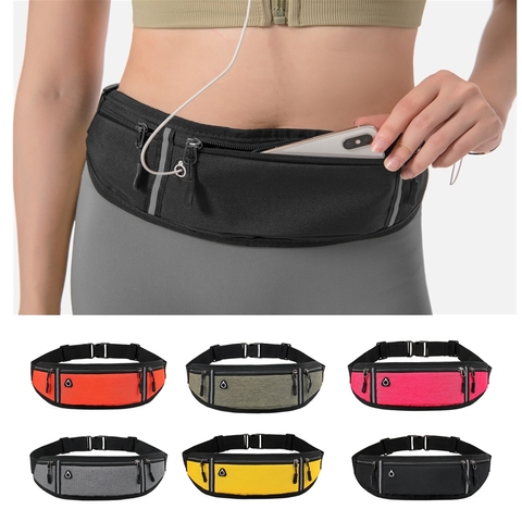 Professional Running Waist Bag Sports Belt Pouch Mobile Phone Case Men Women Hidden Pouch Gym SportsBags Running Belt Waist Pack ► Photo 1/6