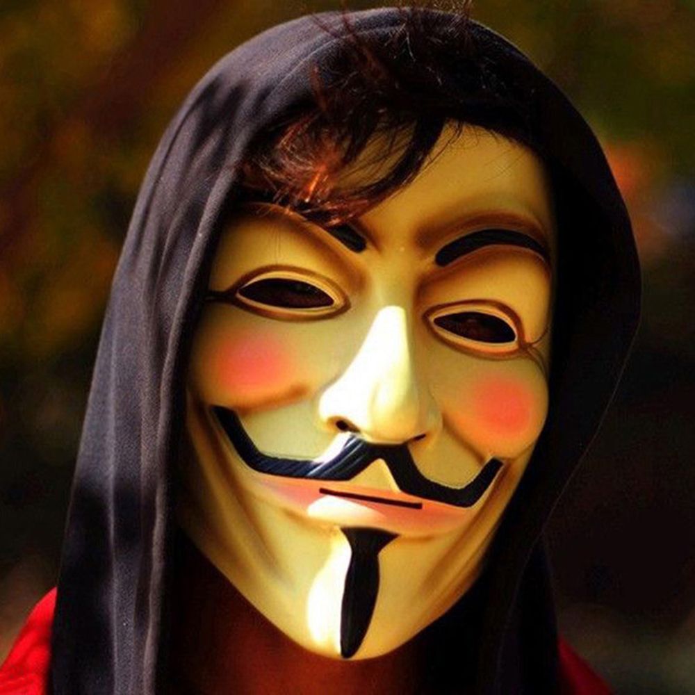 Hot V For Vendetta Mask Guy Fawkes Anonymous Halloween Masks Fancy Dress Costume