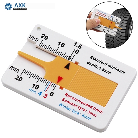 Measure Tool Measrement Supplies 0-20mm Indicator Metalworking Auto Car Tyre Read Depthometer Depth Gauge Page Motorcycle ► Photo 1/6