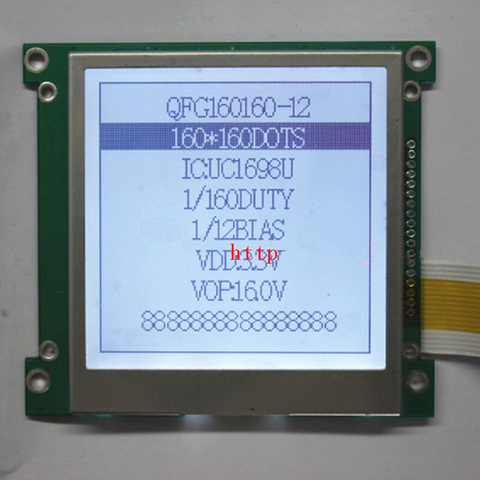 3.3v replacement TG160160B-18 3.4 inch 160*160 Graphic Dot LCM Gary 160160 lcd display UC1698U driver COG FSTN FFC connector ► Photo 1/1