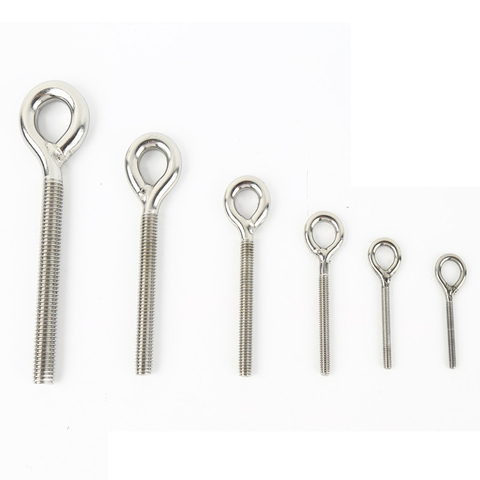 1pcs M6 M8 M10 M12 M14 304 Stainless Steel Sheep Eye Screw Bolt Ring Hook Screws with 1pcs nuts ► Photo 1/5