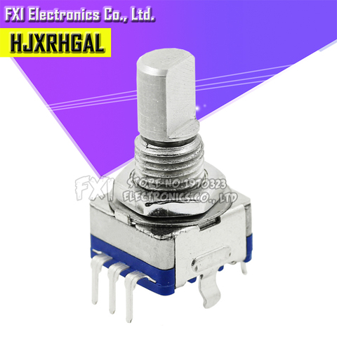 5PCS Half axis rotary encoder, handle length 15mm code switch/ EC11 / digital potentiometer with switch 5Pin ► Photo 1/2