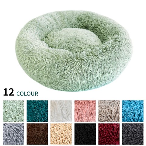 Pet Dog Bed Fluffy Soft Plush Donut Cuddler Round Dog Kennel Ultra Soft Washable Dog Cat Cushion Bed Winter Warm Sofa hot sell ► Photo 1/6