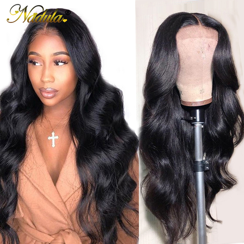 Nadula Lace Front Wig 13*4/4*4 Brazilian Body Wave Wig Medium Brown Lace Front Human Hair Wigs 360 Lace Frontal Wigs For Women ► Photo 1/6