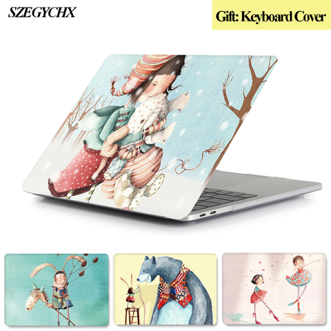 New Laptop Case For MacBook Pro 13 Case 11 12 15 16 inch Shell for Mac book Air 13 A2179 2022 Case Touch Bar + keyboard Cover ► Photo 1/6