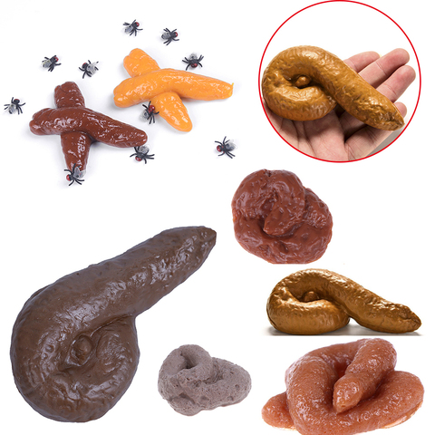 Prank Fake Poop Crap Poo Gross Joke Dirty Trick Novelty Funny Flies on Turd Prop Disgusting Realistic Shits Fake Shit Toys ► Photo 1/4