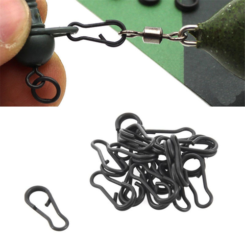 30Pcs/lot Carp Fishing Multi Clips Quick Change Connector Matte Black Easy Link Swivels Snap Terminal Tackle Rolling Swivels ► Photo 1/5
