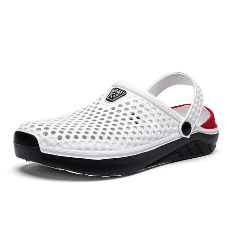 Summer Beach Sandals Lightweight Lovers Garden Shoes Non-slip Water Shoes Men White Slippers  Clogs For Women Size 36-45 ► Photo 1/6