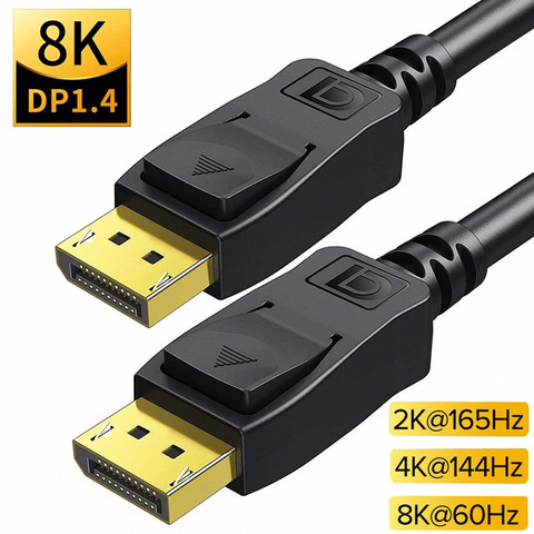 Vention DisplayPort 1.4 Cable 8K 60Hz 4K HDR 165Hz Display Port Audio Cable  for Video PC Laptop TV Display Port 1.4 DP Cable 1.2