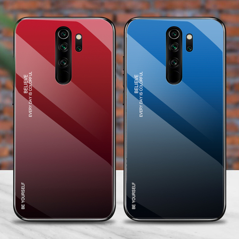 Luxury Phone Case Redmi Note 8 Pro Case Gradient Tempered Glass Case For Xiaomi Redmi Note 7 6 5 Pro 8 8A 8T 5 Plus 6 7 7A Cover ► Photo 1/6