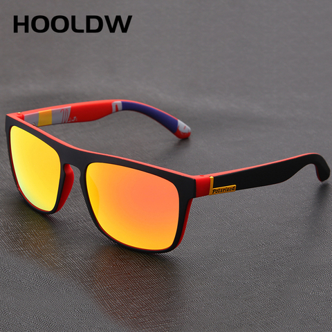 HOOLDW Classic Polarized Sunglasses Men Women Brand Design Square Driving Sun glasses Fashion Sport Fishing Goggle Eyewear UV400 ► Photo 1/6