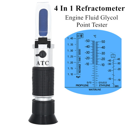 Vehicle Antifreeze Refractometer Glycol Glass Water Battery Fluid freezing Point ATC Car Urea concentration Tester Detector ► Photo 1/6