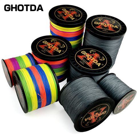 GHOTDA Fishing Line Braided X12 X9 X8 PE Multifilament Wire Carp Sea Fishing 12 strands 9 strands 8 strands 1000/500/300/100M ► Photo 1/6