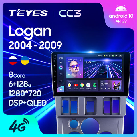 TEYES CC3 For Renault Logan 1 2004 - 2009 Car Radio Multimedia Video Player Navigation stereo GPS Android 10 No 2din 2 din dvd ► Photo 1/6