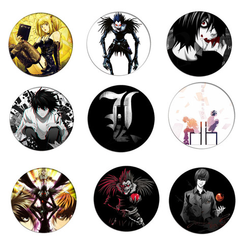 Free Shipping Anime Death Note Cosplay Badge Brooch L·Lawliet Killer Yagami Light Pins Badges for Backpacks Children Gift ► Photo 1/4