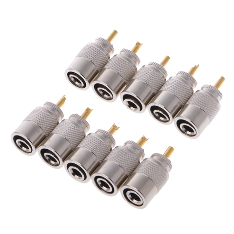 10 Pcs UHF PL-259 Male Solder RF Connector Plugs For RG8X Coaxial Coax Cable ► Photo 1/6