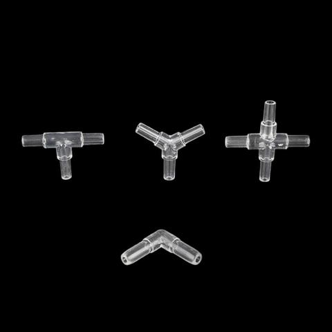 10 Pcs Hose Equal Transparent Acrylic Connectors Tee/Cross/Elbow/Y Shaped Air Tubing Connectors Aquarium Pipe Accessories ► Photo 1/6