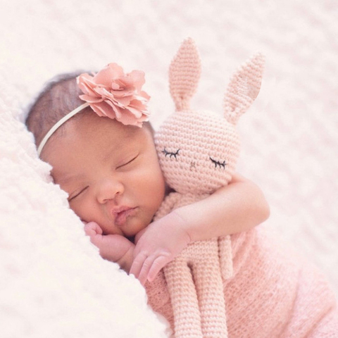 2022 new handmade crochet wool doll wool animal stuffed plush toy baby soothing baby baby sleeping doll ► Photo 1/6