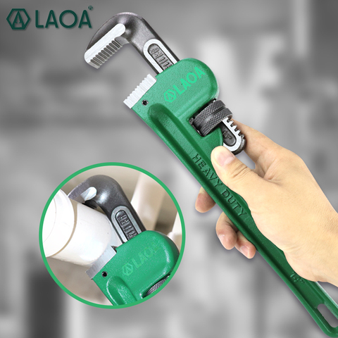 LAOA Pipe Wrench Heavy Duty 8Inch 10Inch 14Inch 18Inch Plumbing Wrench Cr-V Steel Anti-rust Anti-corrosion Manual Tools ► Photo 1/6