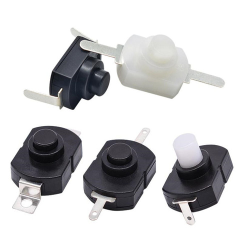 10PCS push button Switch 30V 1A flashlight switch Electric Torch LOCK Table lamp switch flashlight button switch ON-OFF ► Photo 1/6