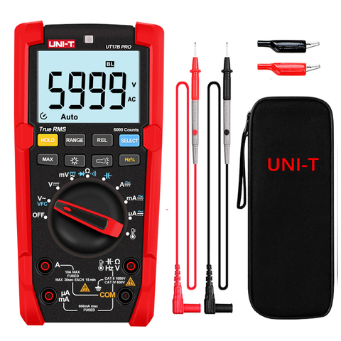 UNI-T UT15B UT17B Pro True RMS Digital Multimeter Auto Range Tester 60Mohm Anti-burn VFC Hz Capacitor Resistor Multi Meter ► Photo 1/6