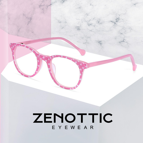 ZENOTTIC Acetate Anti Blue Light Blocking Glasses Frames For Children Kids Boy Girl Computer Gaming Optical Myopia Eyeglasses ► Photo 1/6