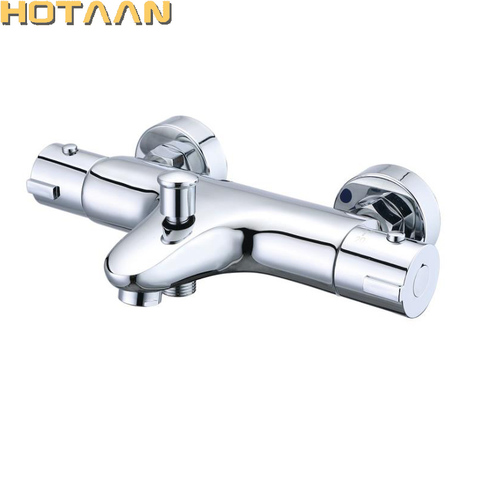 Free Shipping Wall Mounted Two Handle Thermostatic Shower faucet Thermostatic mixer, Shower Taps Chrome Finish,YT-5318 ► Photo 1/6