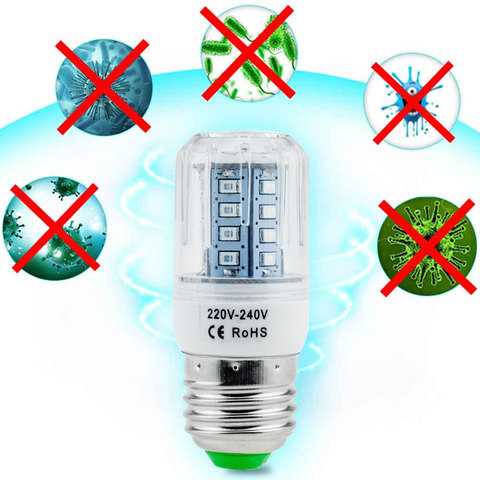 UVC LED Bulb E27 UV LED Lamp 30Led E26 E14 B22 Desinfection Light LED Corn Bulb E12 Ultraviolet Bactericidal Sterilization Light ► Photo 1/6