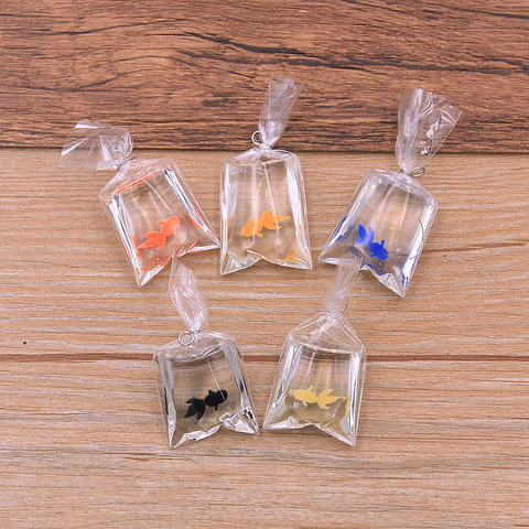 6pcs 5 Color 23*30mm 2022 New Transparent Resin Goldfish Charms In Water Jewelry Pendant Fish Bag Earrings Handmade DIY Material ► Photo 1/6