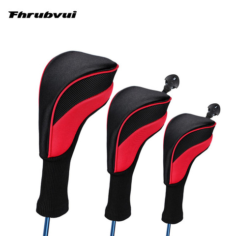 3pcs/set Golf Head Covers Driver 1/ 3/ 5 Fairway Woods Headcovers Long Neck Head Covers For Golf Clubs ► Photo 1/6