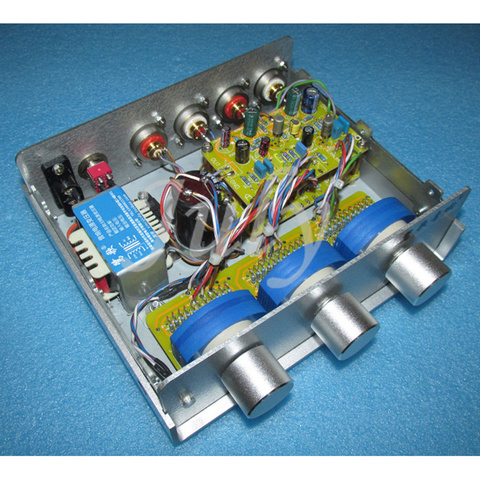 2SB422 full germanium tube input and output treble, bass, tone volume controller, active pre-amplifier finished machine ► Photo 1/5