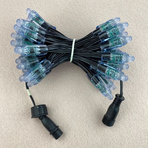 FREE SHIPPING/1000pcs 50ct/3 inches/DC12V WS2811/resistor bullet led pixel nodes,18awg all BLACK wire;IP68;13.5mm/xConnect ► Photo 1/6