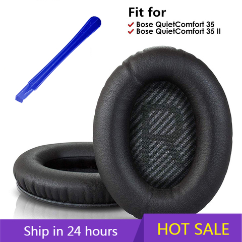 Replacement Ear pads for BOSE QC35 for QuietComfort 35 & 35 ii Headphones Memory Foam Ear Cushions High Quality with Crowbar ► Photo 1/6