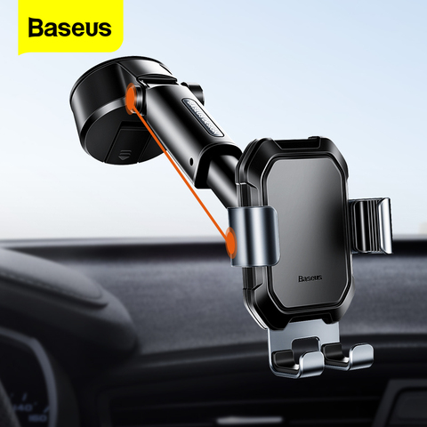 Baseus Gravity Car Phone Holder + Suction Cup Adjustable Universal Mount Holder for Phone in Car Cell Mobile Smartphone Support ► Photo 1/6