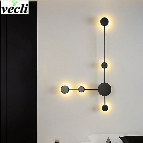 Modern LED wall lamp simple living room background wall lamp bedroom bedside Wall Sconce creative hotel hall corridor lighting ► Photo 1/6