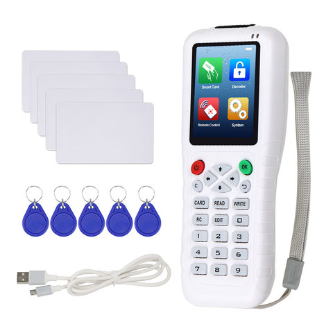 RFID Card Reader Writer 125KHz RFID Copier Duplicator Programmer Clone USB 13.56MHz UID T5577/EM4305 Writable Access Keyfobs nfc ► Photo 1/6